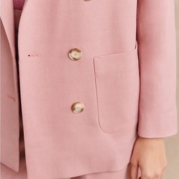 Sezane Pink Women's Suit Set - pants and blazer - Picture 3 of 9